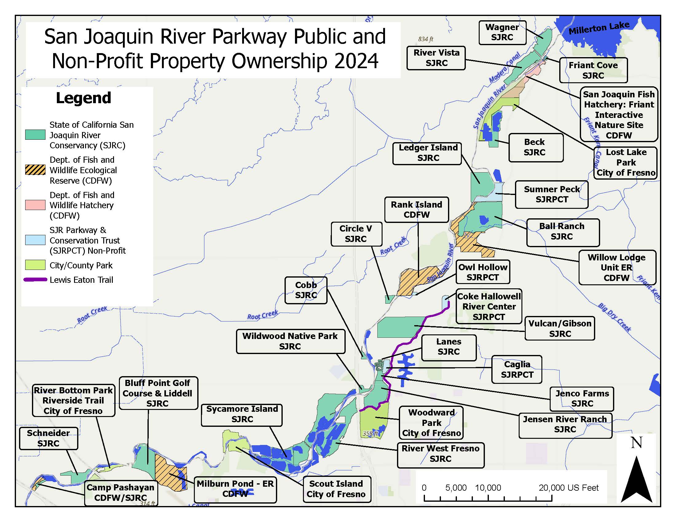 Map of San Joaquin River Parkway